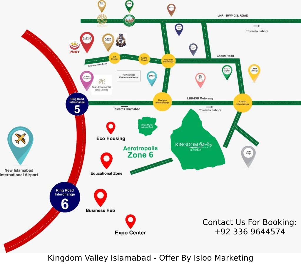 Kingdom Valley Islamabad Location Map​