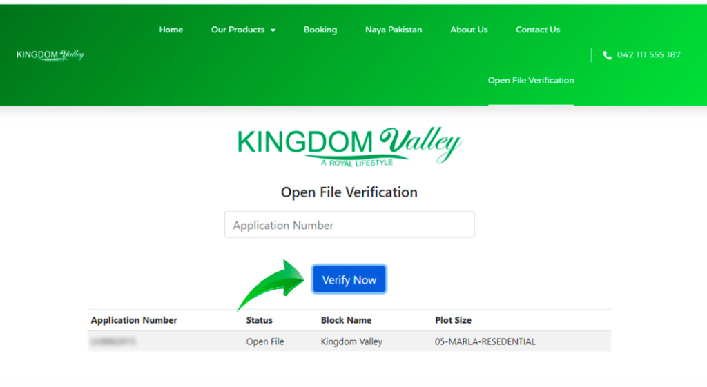 Kingdom Valley Islamabad File Verification Online - step 4